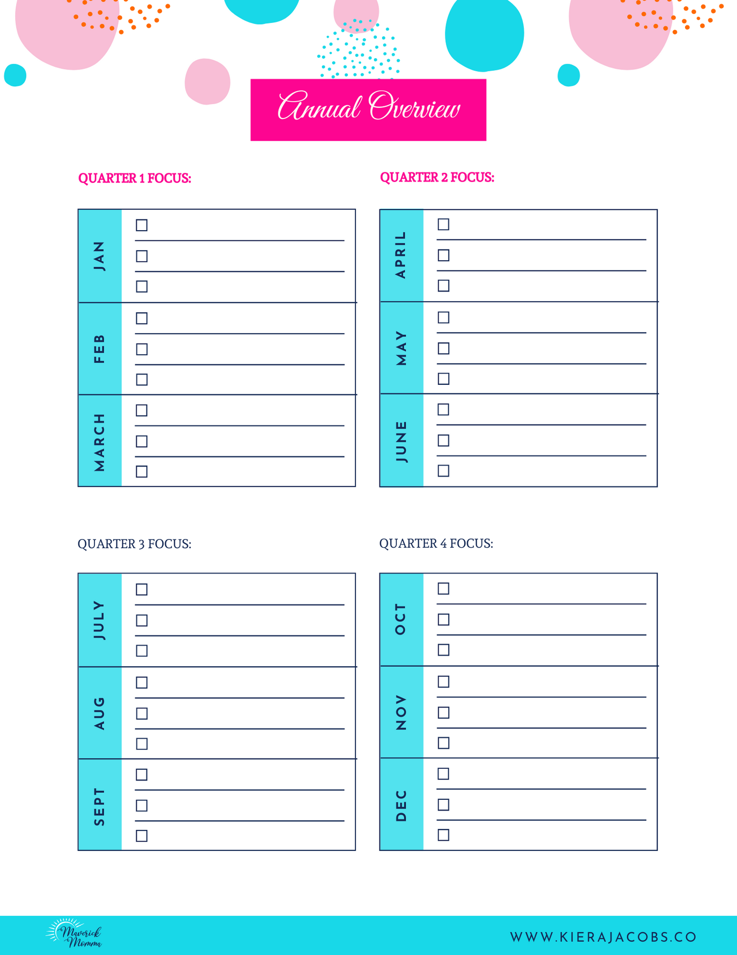 Goal Planner and Tracker Planner Printable