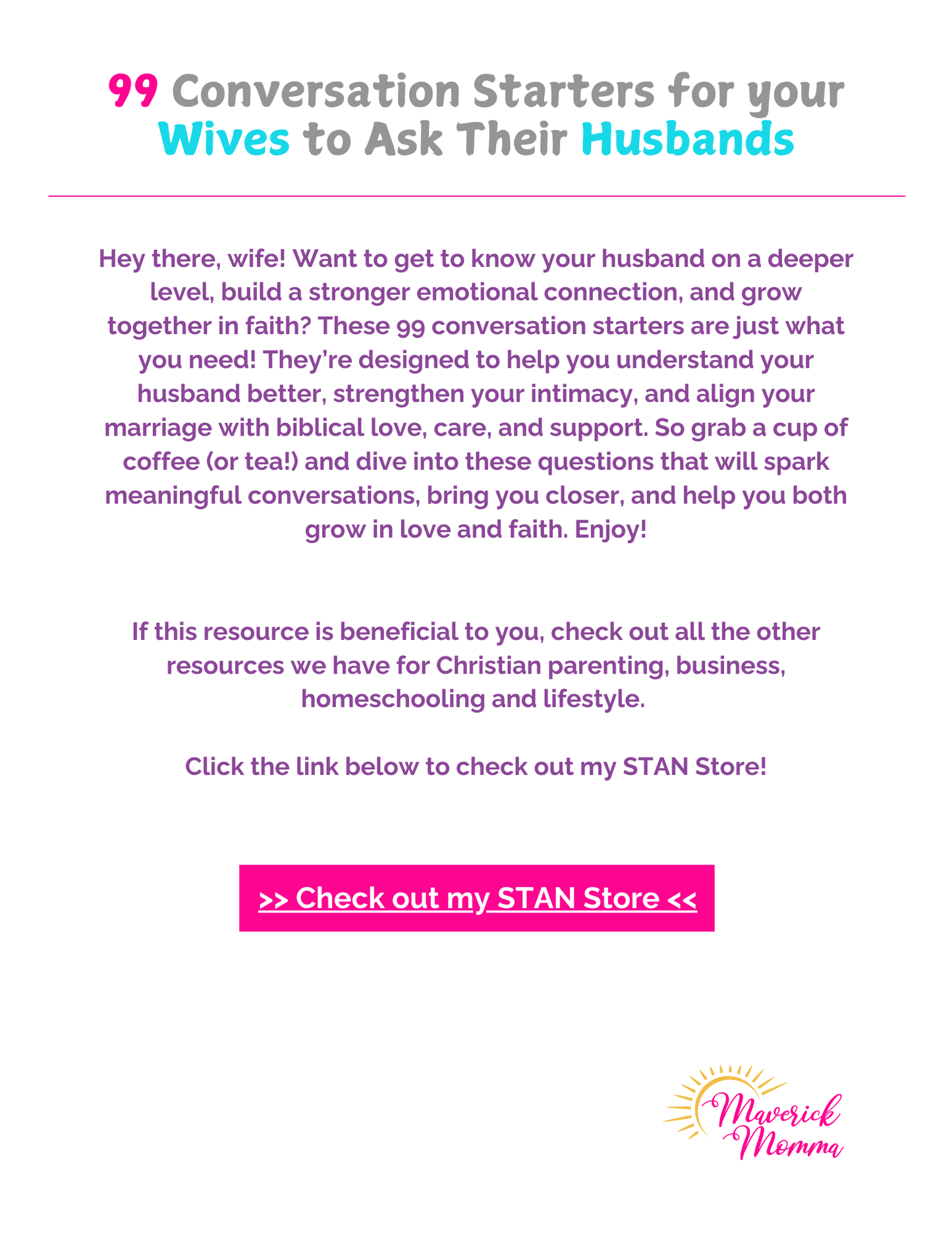 99 Faith-Based Conversation Starters for Husbands