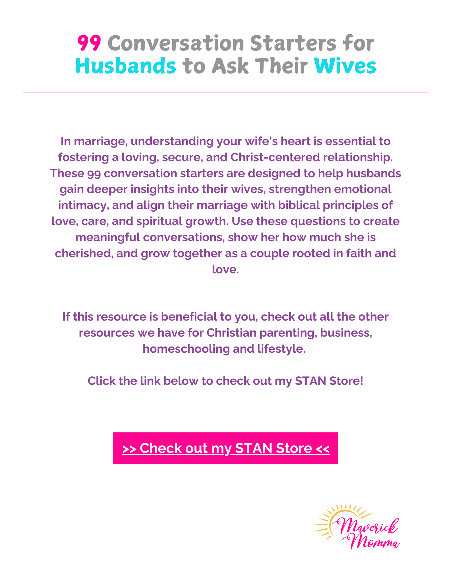 99 Faith-Based Conversation Starters for Wives