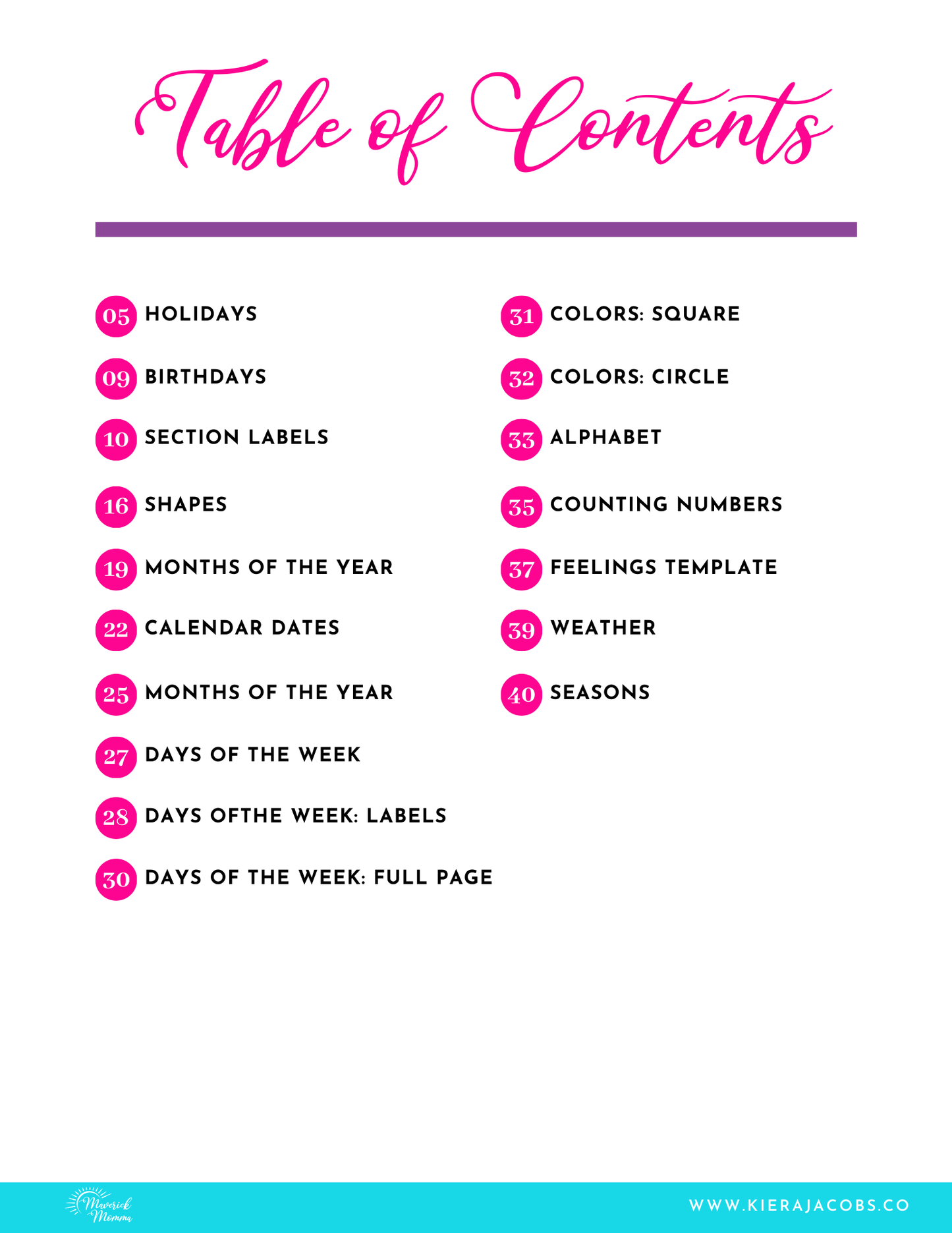 The Ultimate Activity Board Printable