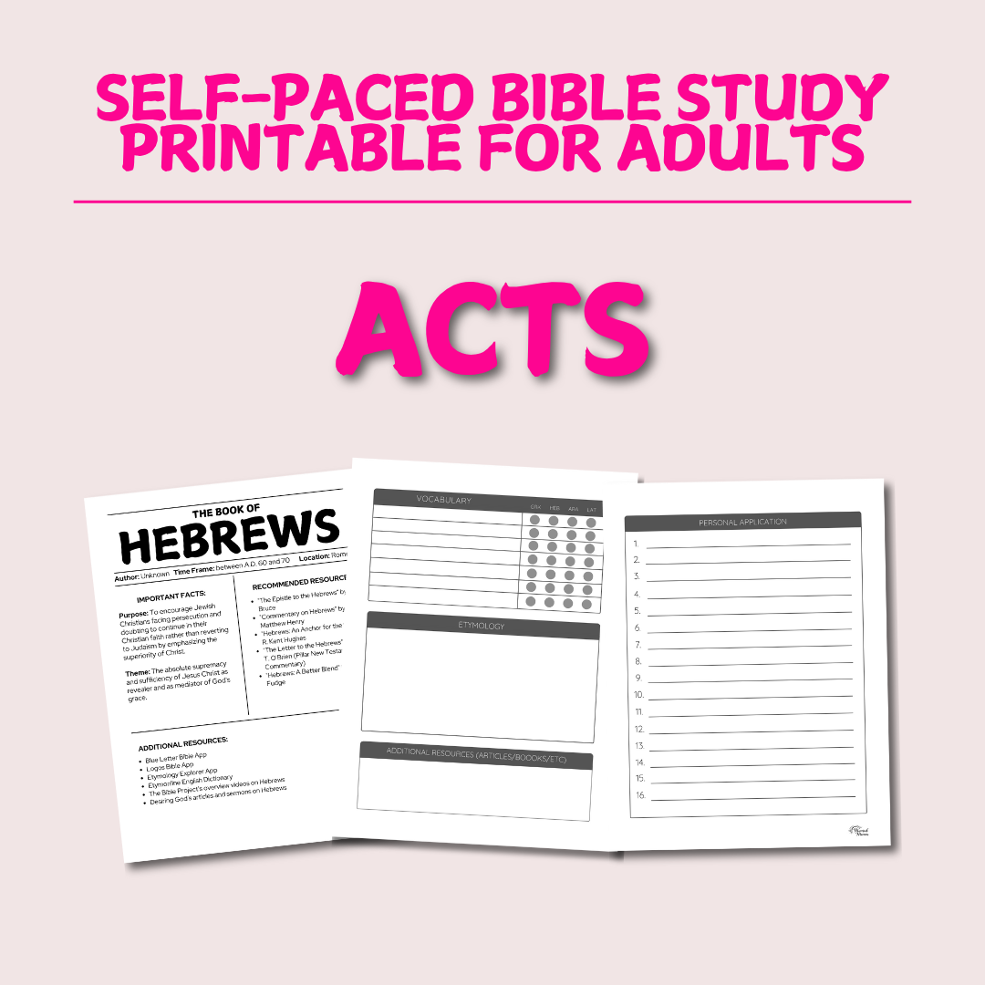 Acts Self-Paced Bible Study Printable