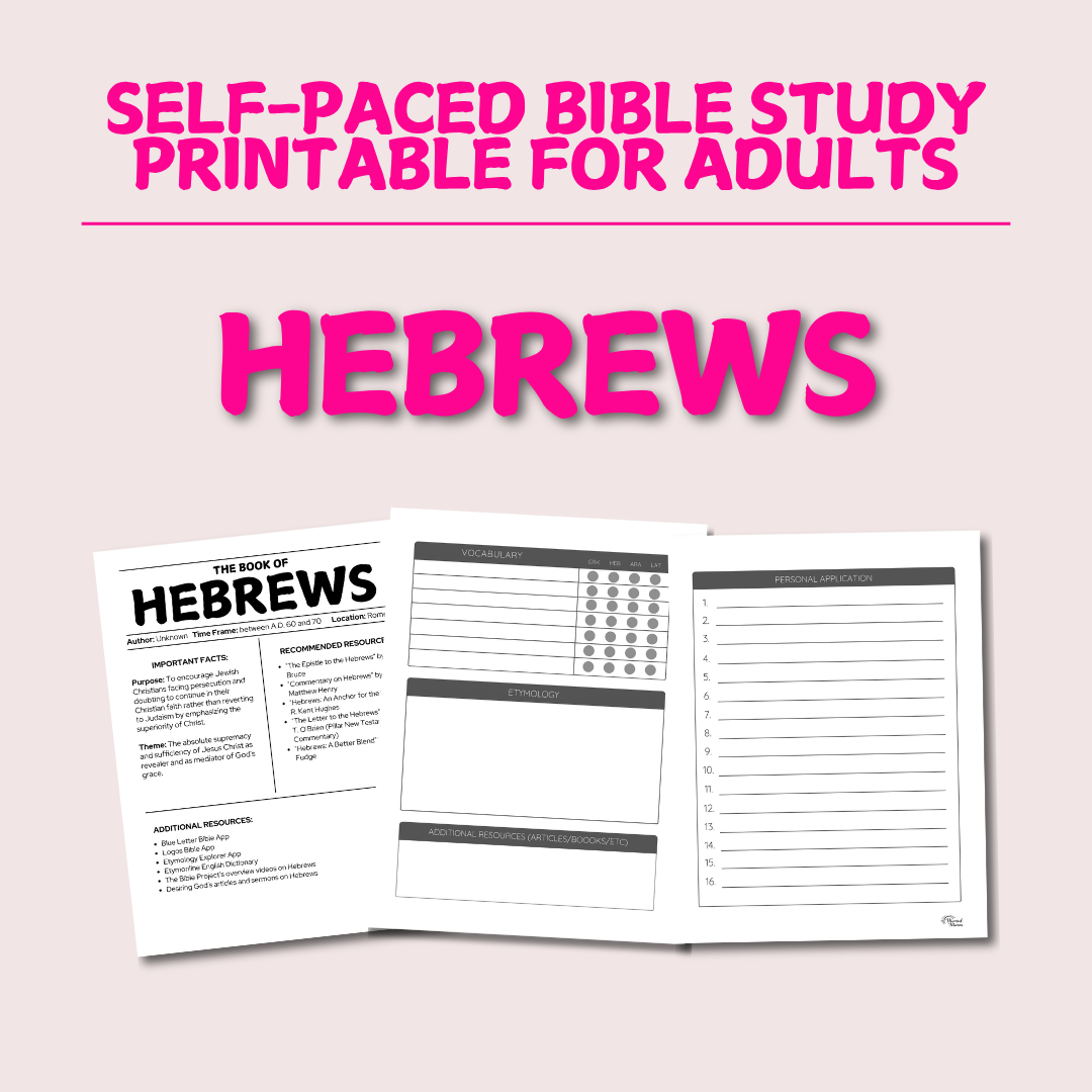 Hebrews Self-Paced Bible Study Printable