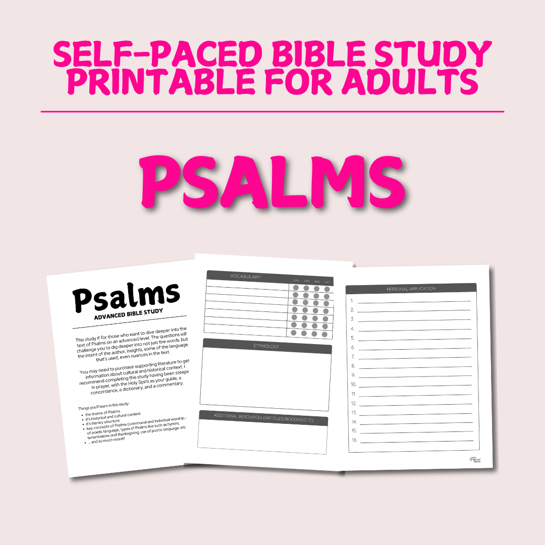 Psalms Self-Paced Bible Study Printable