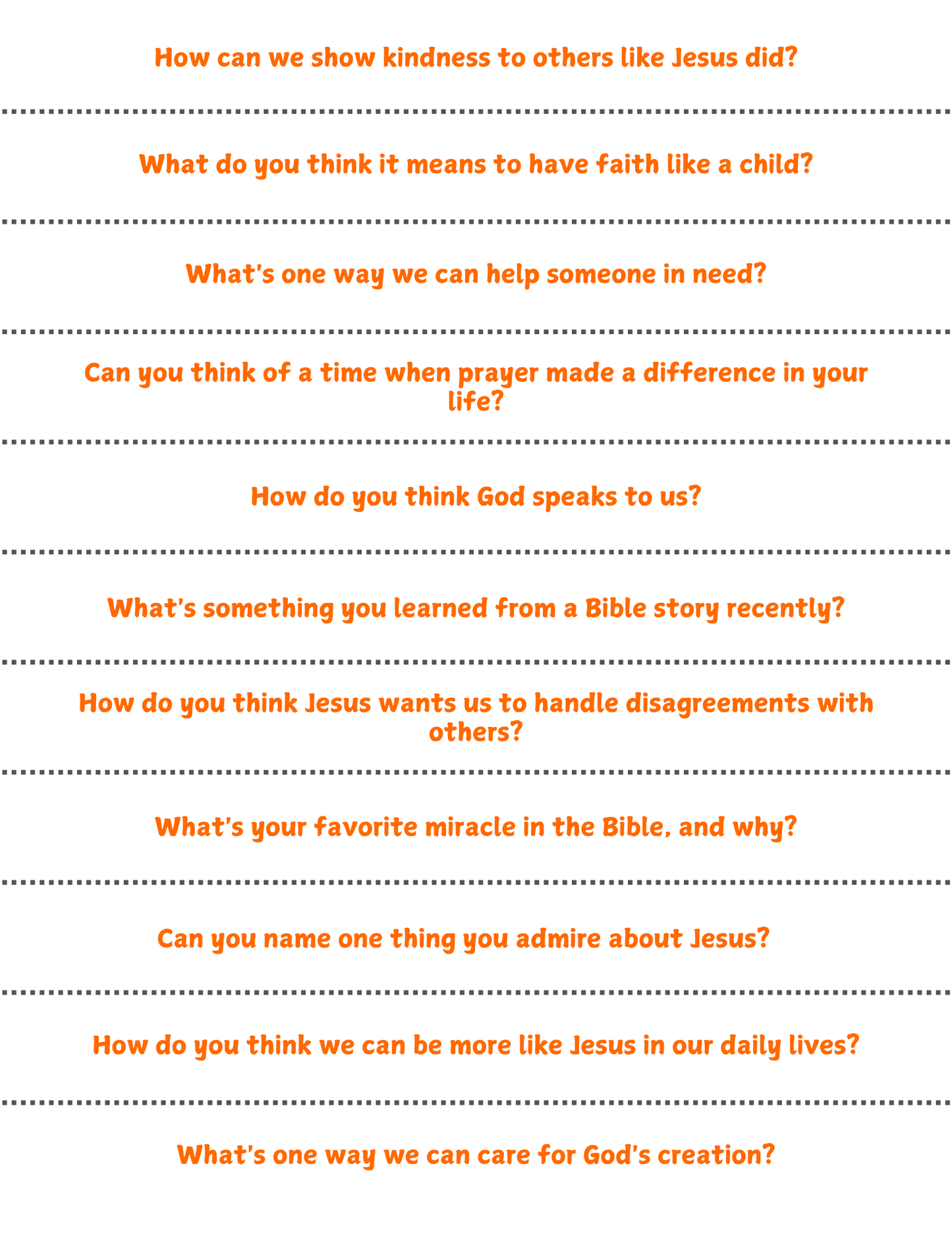 99 Faith-Based Conversation Starters for Kids