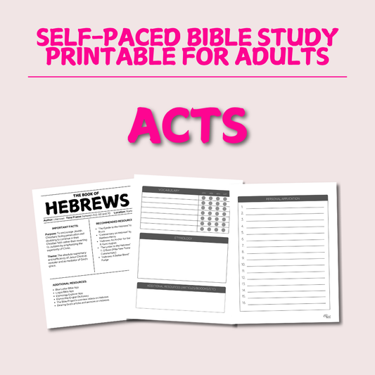 Acts Self-Paced Bible Study Printable