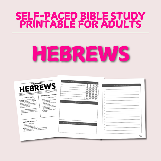 Hebrews Self-Paced Bible Study Printable