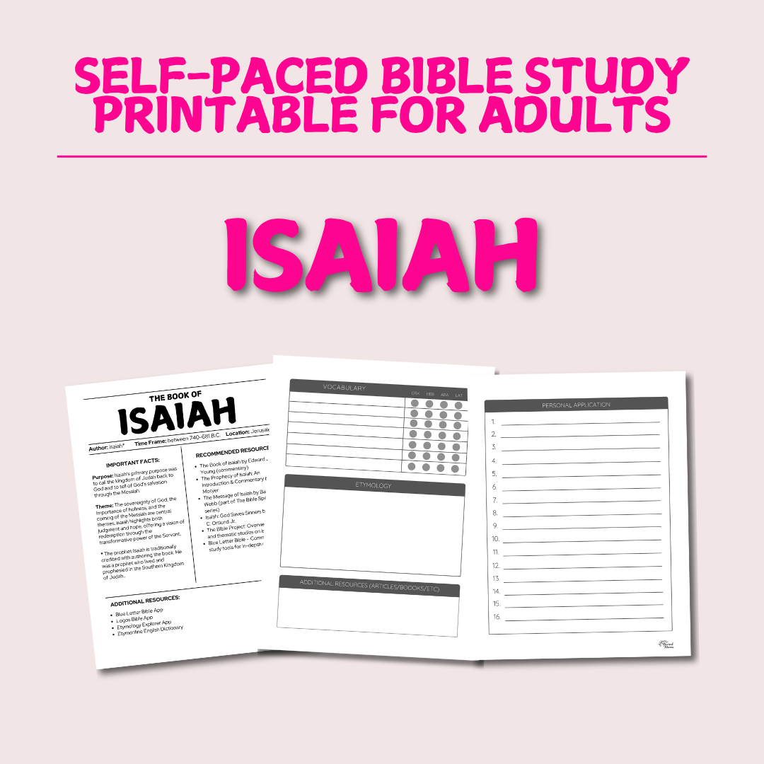 Isaiah Self-Paced Bible Study Printable