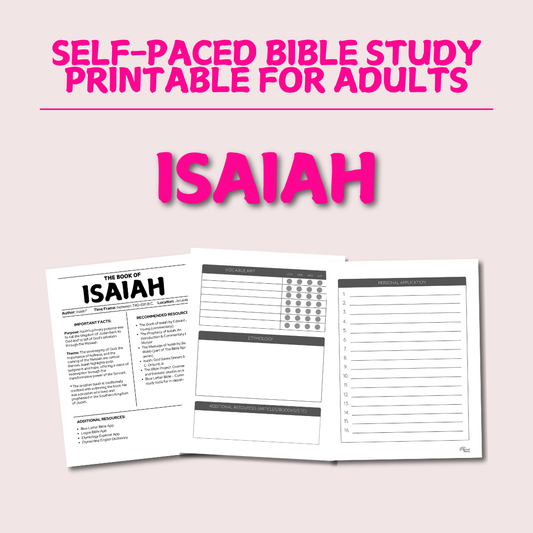 Isaiah Self-Paced Bible Study Printable