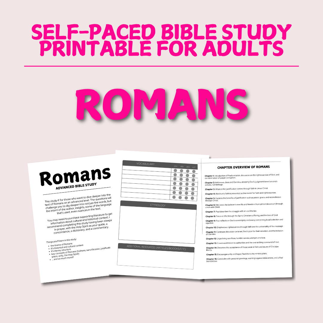 Romans Self-Paced Bible Study Printable