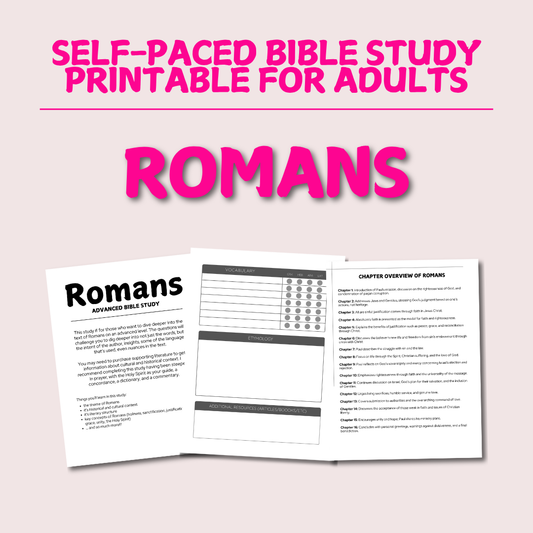 Romans Self-Paced Bible Study Printable