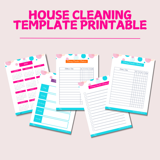 Household Cleaning Schedule Printable