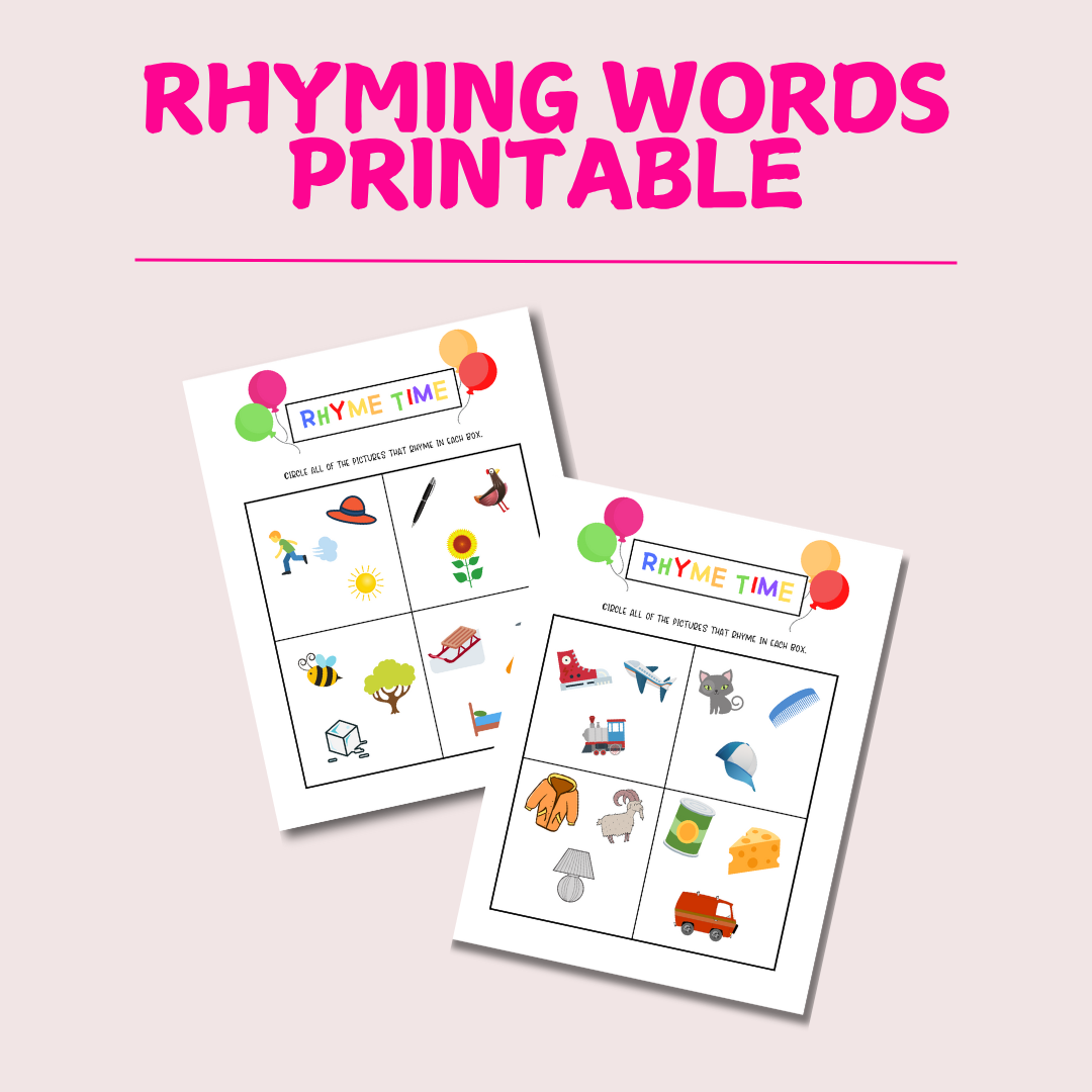 Rhyming Words Printable