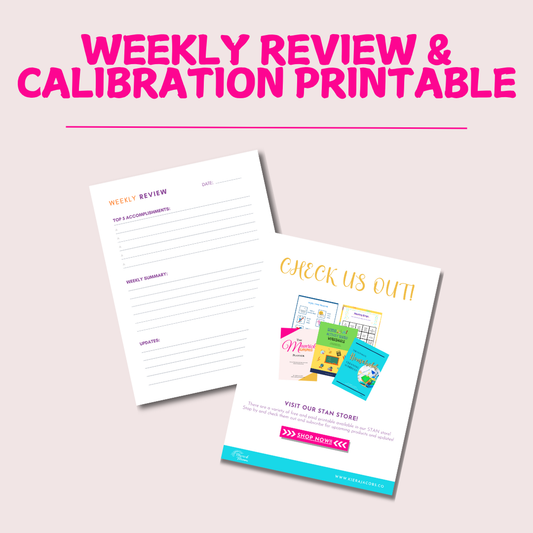 Weekly Productivity Review Printable